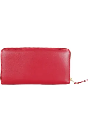 Comme des Garçons Akcesoria, Mężczyzna, Czerwony, ONE SIZE, Skóra, Portfel z Czerwonej Linii Skórzanej