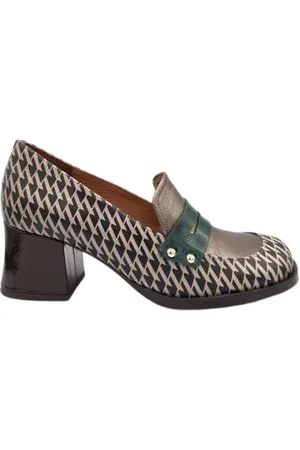 Chie Mihara Buty, Kobieta, Wielobarwność, 37 EU, Skóra, Geometryczne mokasyny skórzane