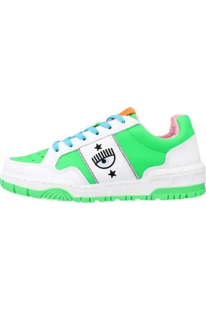 Chiara Ferragni Buty, Kobieta, Zielony, 40 EU, Skóra, Sznurowane Sneakersy