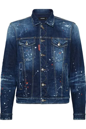 Dsquared2 Kurtki, Mężczyzna, Niebieski, XS, Denim, 470 Granatowa Kurtka Denimowa Giacca