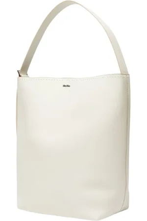 Max Mara Torebki, Kobieta, Biały, ONE SIZE, Skóra, Elegancka skórzana torba na ramię