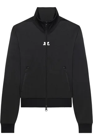 Courrèges Bluzy, Kobieta, Czarny, S, Poliester, Jersey Zip Jacket