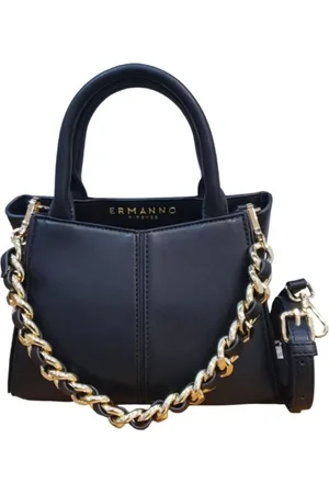 ERMANNO SCERVINO Torebki, Kobieta, Czarny, ONE SIZE, Skóra, Mała torba Tote River Style