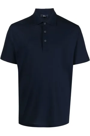 HERNO Koszulki, Mężczyzna, Niebieski, L, Bawełna, Koszulka Polo