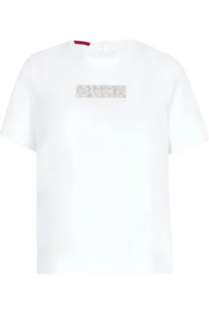 Carolina Herrera Koszulki, Kobieta, Biały, M, Bawełna, Krótki T-Shirt