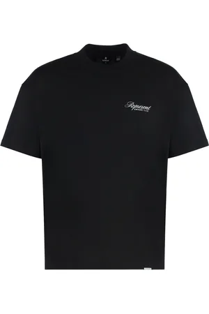 Represent Koszulki, Mężczyzna, Czarny, XS, Bawełna, T-shirt z prążkowanym dekoltem