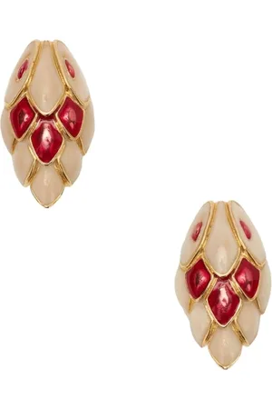 Roberto Cavalli Akcesoria, Kobieta, Czerwony, ONE SIZE, Węże Clip-On Kolczyki
