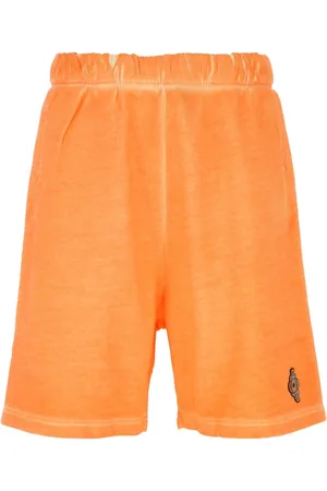 MARCELO BURLON Szorty, Mężczyzna, Pomarańczowy, S, Bawełna, Sunset Cross Bermuda Shorts