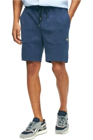 Brooks Brothers Szorty, Mężczyzna, Niebieski, S, Bawełna, Szorty dresowe Stretch Sueded Cotton Jersey