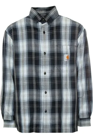 Carhartt Koszule, Mężczyzna, Wielobarwność, S, Koszula w kratę z kołnierzykiem Kent o luźnym kroju