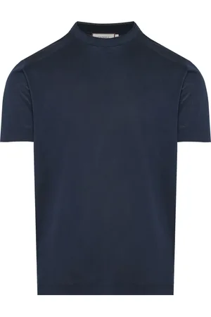 CANALI Koszulki, Mężczyzna, Niebieski, 4XL, Bawełna, Włoska koszulka bawełniana