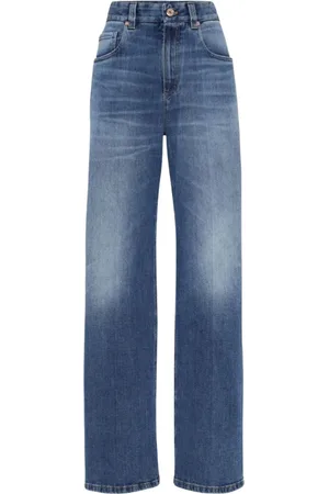 Brunello Cucinelli Jeansy, Kobieta, Niebieski, M, Bawełna, Stylowe Jeansyy Proste