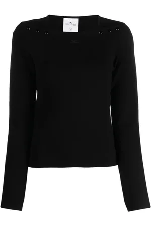 Courrèges Bluzy, Kobieta, Czarny, M, Sweter Dzianinowy Milano
