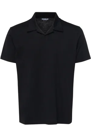 Dondup Koszulki, Mężczyzna, Czarny, XL, Bawełna, Klasyczna koszulka polo