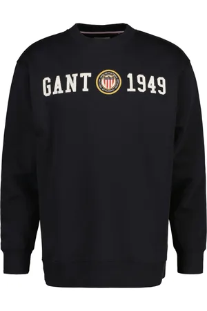GANT Bluzy, Mężczyzna, Czarny, L, Maglieria Sweatshirt