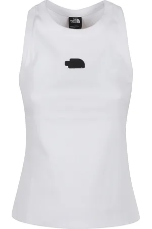 The North Face Koszulki, Kobieta, Biały, S, Top z żebrowanym wzorem