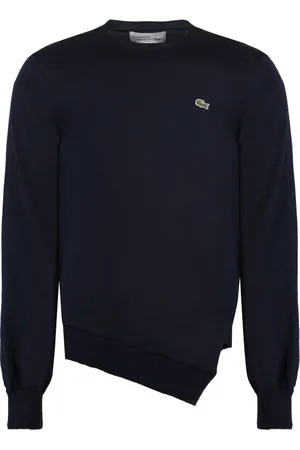 Comme des Garçons Swetry, Mężczyzna, Niebieski, L, Wełna, Wełniany sweter