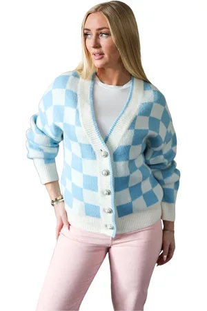 Crās Swetry, Kobieta, Niebieski, S, Wełna, Rositta Cardigan
