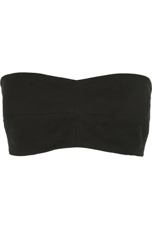Cortana Koszulki, Kobieta, Czarny, M, Bawełna, Metaliczny Top Bustier z Bawełny