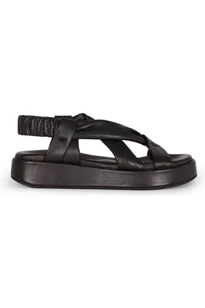 Cortana Buty, Kobieta, Czarny, 38 EU, Skóra, Płaskie Sandały