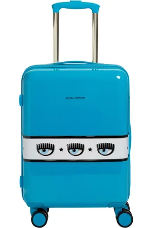 Chiara Ferragni Walizki, Kobieta, Niebieski, ONE SIZE, Logomania Trolley Bag