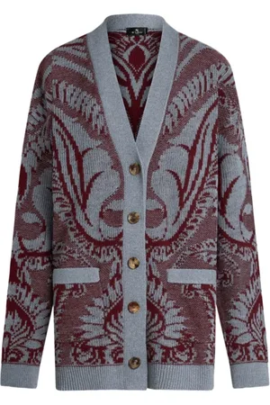 Etro Swetry, Kobieta, Wielobarwność, XS, Wełna, Stylowy wielokolorowy kardigan dzianinowy