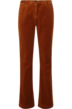 MASSIMO ALBA Spodnie, Kobieta, Czerwony, XS, Welurowy Cegła Pantalone z Zamkiem