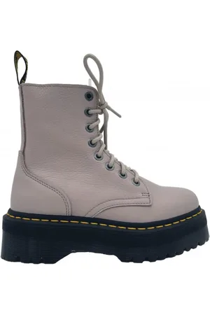 Dr. Martens Buty, Kobieta, Beżowy, 40 EU, Skóra, Botki na platformie z zamkiem