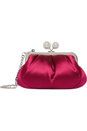 Max Mara Torebki, Kobieta, Różowy, ONE SIZE, Satyna, Emmy Clutch