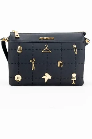 Moschino Torebki, Kobieta, Czarny, ONE SIZE, Skóra, Torebka na ramię Ecopiel