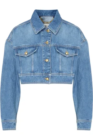 Elisabetta Franchi Kurtki, Kobieta, Niebieski, M, Bawełna, Stylowa kurtka jeansowa