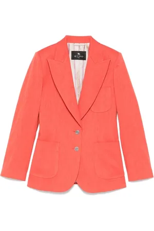 Etro Kurtki, Kobieta, Pomarańczowy, S, Bawełna, Paisley Jacquard Blazer