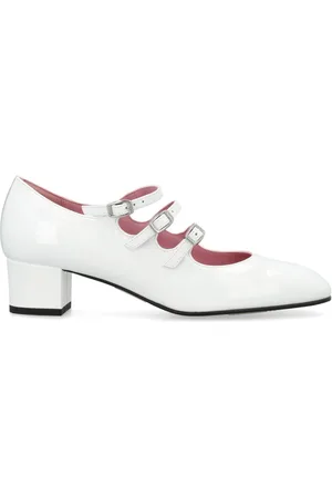 Carel Buty, Kobieta, Biały, 38 1/2 EU, Skóra, Czółenka Kina Mary Janes