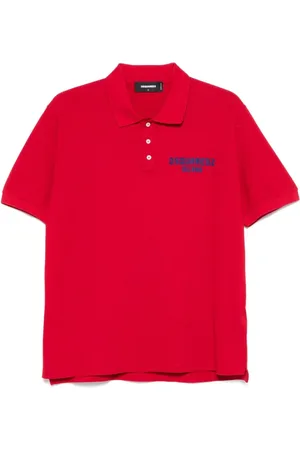 Dsquared2 Koszulki, Mężczyzna, Czerwony, M, Bawełna, Koszulka Polo
