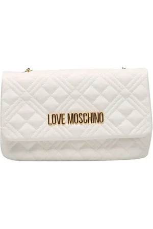 Moschino Torebki, Kobieta, Biały, ONE SIZE, Torebka Crossbody z Klapą
