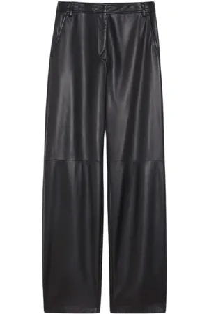 Max Mara Spodnie, Kobieta, Czarny, M, Skóra, Skórzane spodnie Zante