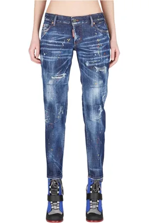 Dsquared2 Jeansy, Kobieta, Niebieski, 4XS, Bawełna, Jennifer Skinny Jeansy