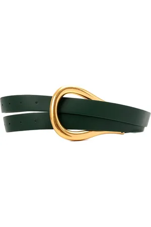 Bottega Veneta Akcesoria, Kobieta, Zielony, L, Skóra, Stylowy skórzany pasek