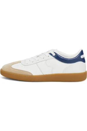 Boggi Milano Buty, Mężczyzna, Biały, 40 EU, Skóra, Skórzane sneakersy tumbled