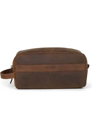 Howard London Torebki, Mężczyzna, brązowy, ONE SIZE, Skóra, Skórzana kosmetyczka