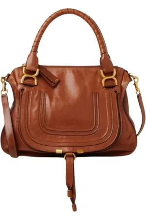 Chloé Torebki, Kobieta, brązowy, ONE SIZE, Skóra, Lakierowana torebka na ramię ze skóry