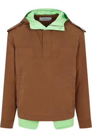 Dior Kurtki, Mężczyzna, brązowy, M, Anorak z kapturem