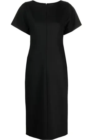 Fabiana Filippi Sukienki, Kobieta, Czarny, S, Bawełna, Sukienka midi