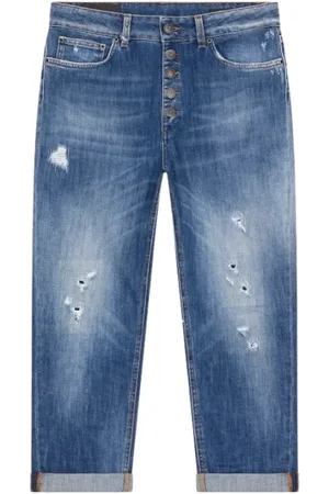 Dondup Jeansy, Kobieta, Niebieski, W27, Denim, Luźne jeansy denimowe ze stretchem