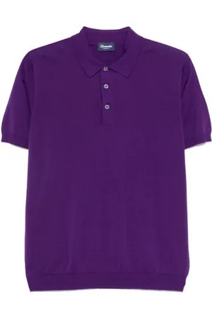 DRUMOHR Koszulki, Mężczyzna, Fioletowy, L, Fioletowe T-shirty i Pola