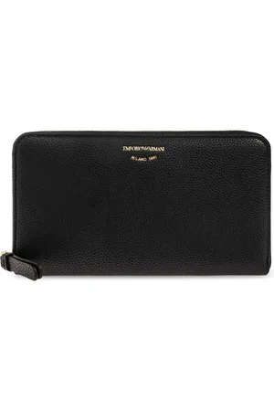 Emporio Armani Akcesoria, Kobieta, Czarny, ONE SIZE, Skóra, Portfel Myea