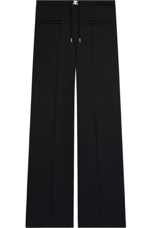 Courrèges Spodnie, Kobieta, Czarny, S, Poliester, Dresowe spodnie baggy Interlock