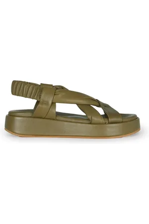 Cortana Buty, Kobieta, Zielony, 36 EU, Skóra, Płaskie sandały