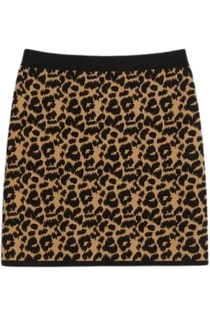 Max Mara Spódnice, Kobieta, Czarny, L, Kolorowa Mini Spódniczka Dzianinowa