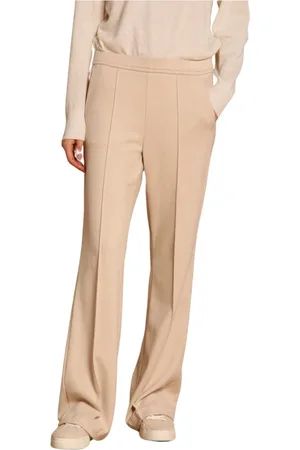 Masons Spodnie, Kobieta, Beżowy, 3XS, Bawełna, Kremowe spodnie Chino Joggers Easy Straight